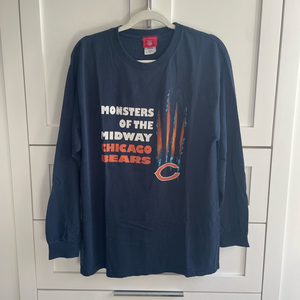 Chicago Bears Long Sleeve Shirt - Navy